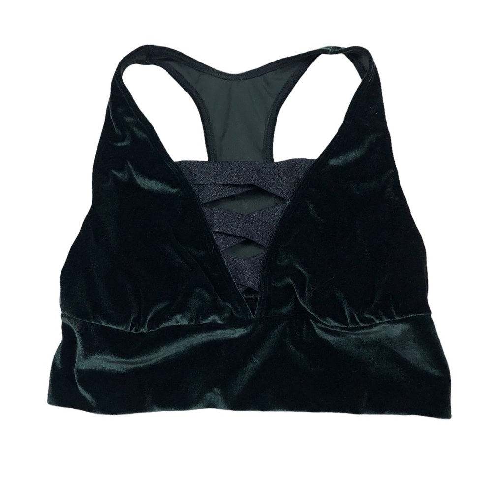 Victoria Secret Green Velvet Sports Bra size Small - Picture 2 of 10